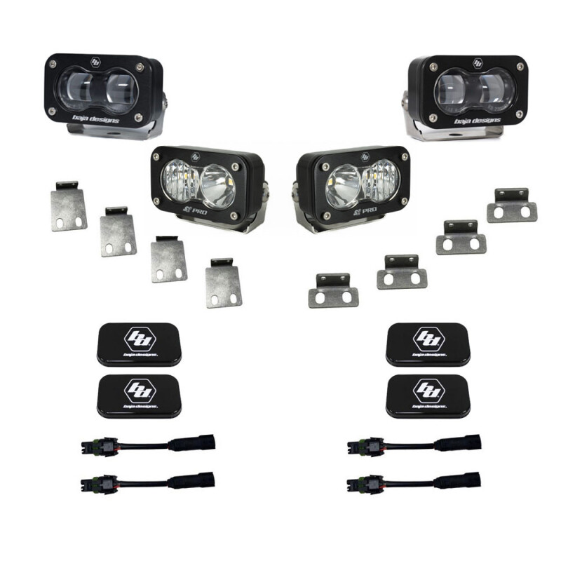 Ford Raptor Fog Light Pocket Kit - Baja Designs - S2 SAE Pro - `21-`27